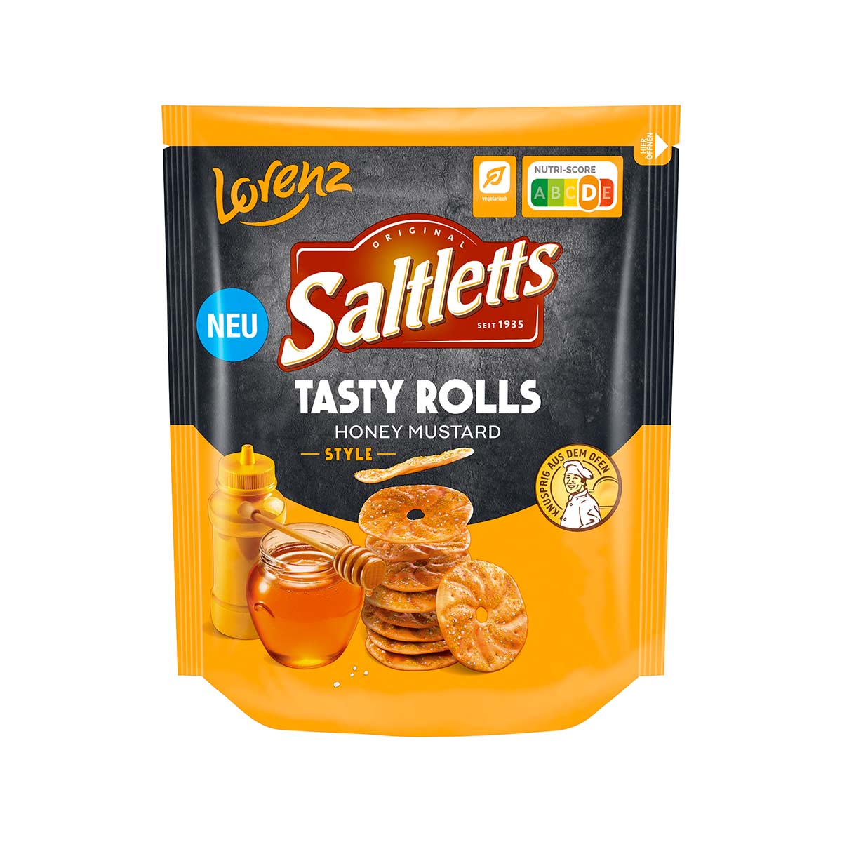 Lorenz Saltletts Tasty Rolls Honey Mustard 130 g