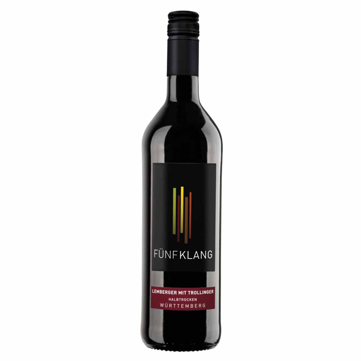 Fünfklang Lemberger Trollinger rot halbtrocken QbA 6 x 750 ml