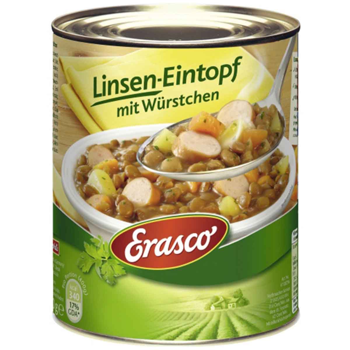 Erasco Linseneintopf mit Würstchen 6 x 800 g
