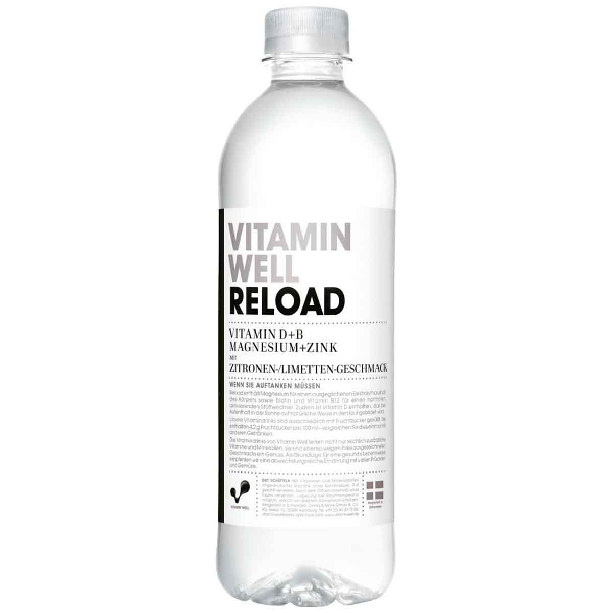Vitamin Well Reload - Zitronen-/Limetten-Geschmack 12 x 500 ml