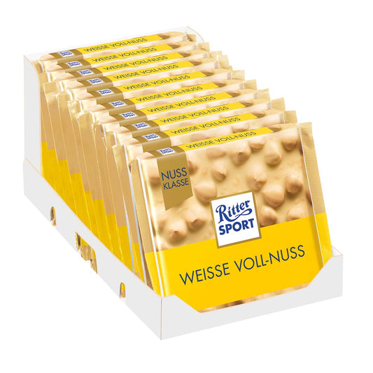 Ritter Sport Nussklasse Weisse Voll-Nuss 10 x 100 g