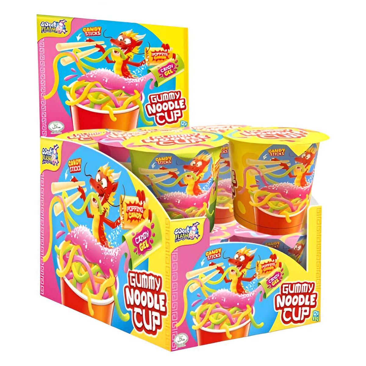 Sweet Flash Gummy Noodle Cup 12 x 65 g