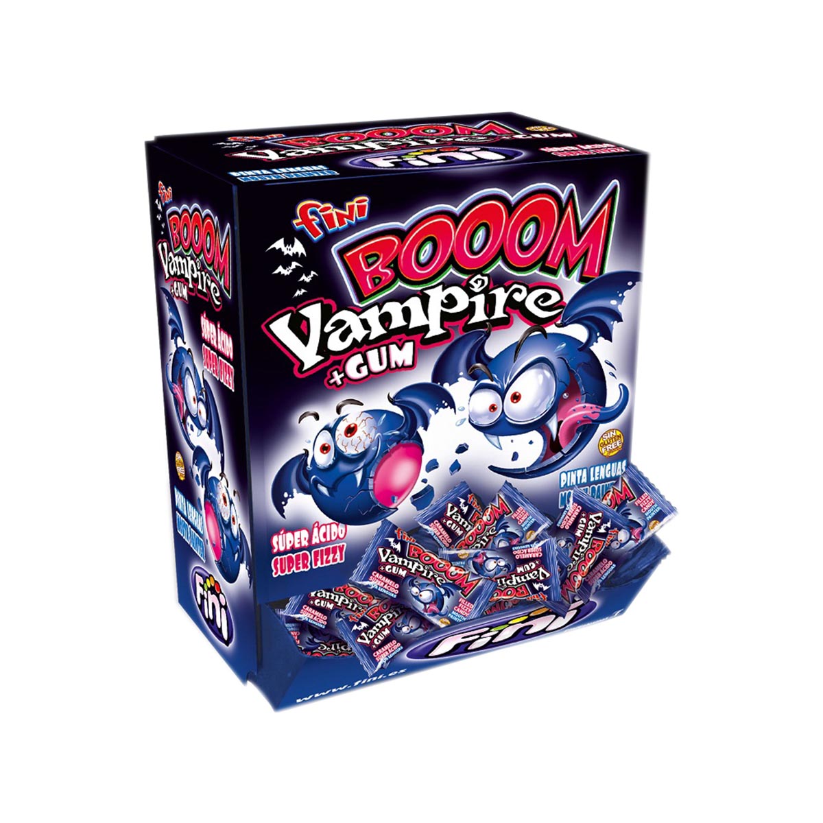 Fini Booom Vampire Bubble Gum, sauer, blau