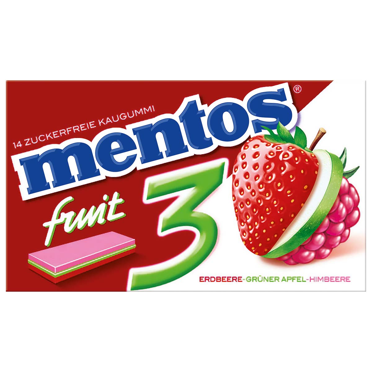 Mentos fruit 3 Kaugummi zuckerfrei 33 g