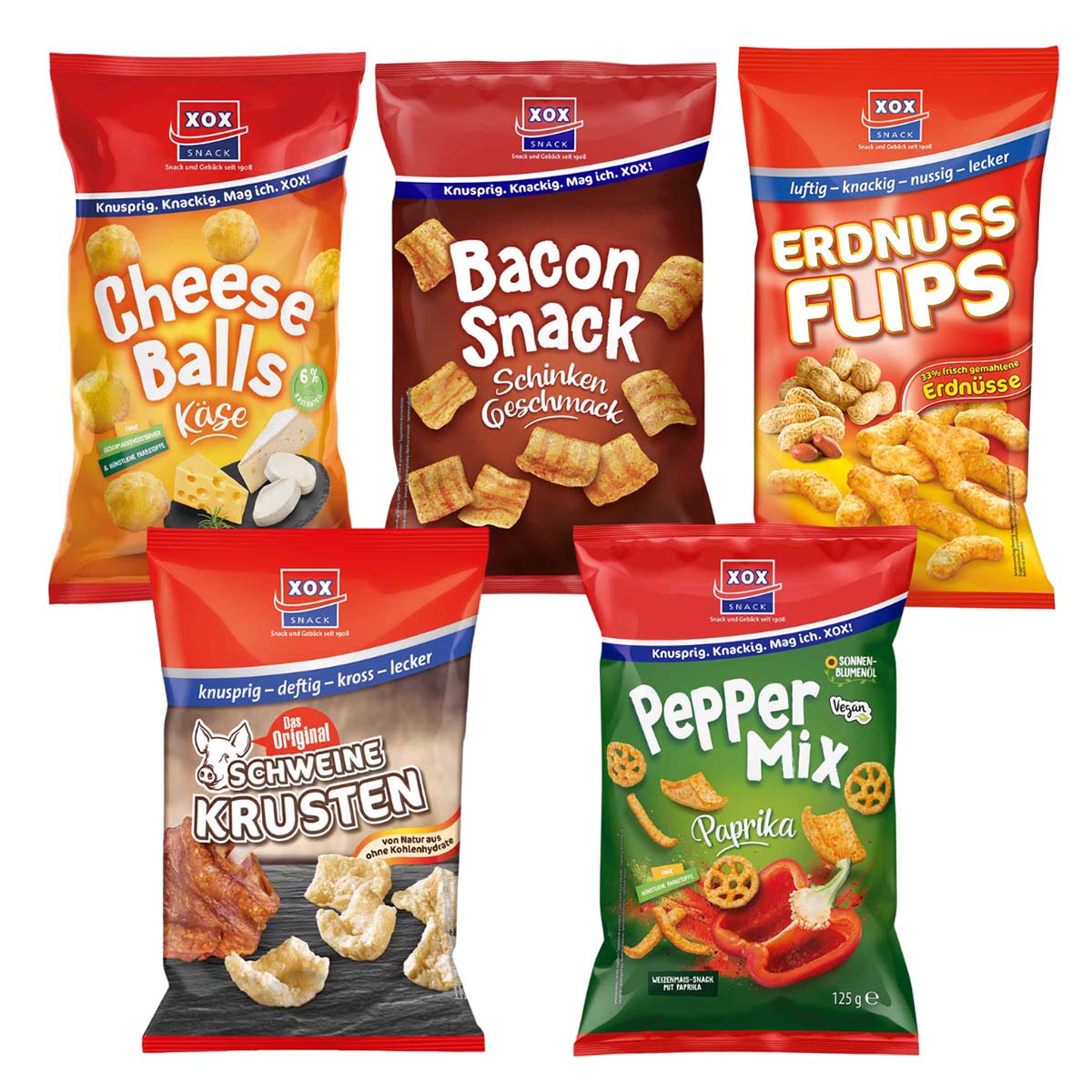 XOX Knabber Bundle (6 Artikel) 775 g