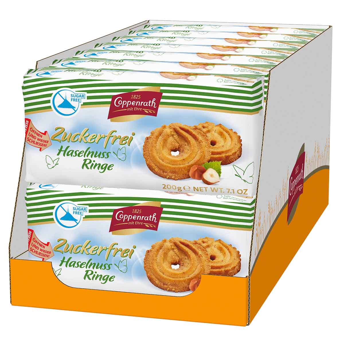 Coppenrath zuckerfrei Haselnuss Ringe 200 g