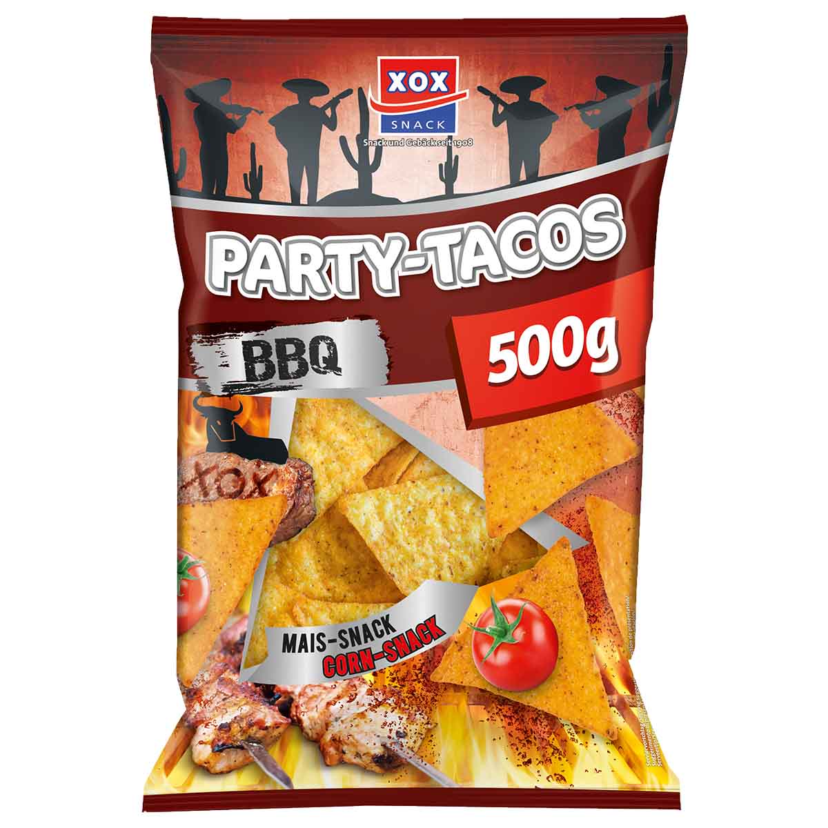 XOX Party Tacos Barbecue 500 g