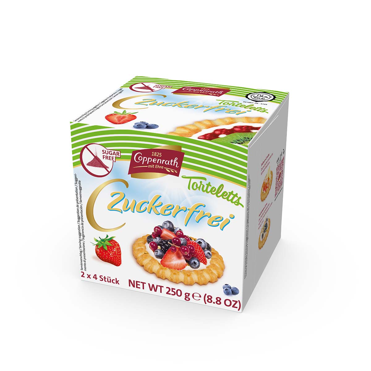 Coppenrath Torteletts Mürbe-Spritzgebäck zuckerfrei 250 g
