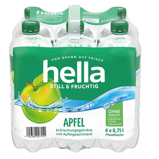 hella still & fruchtig Apfel 6 x 750 ml