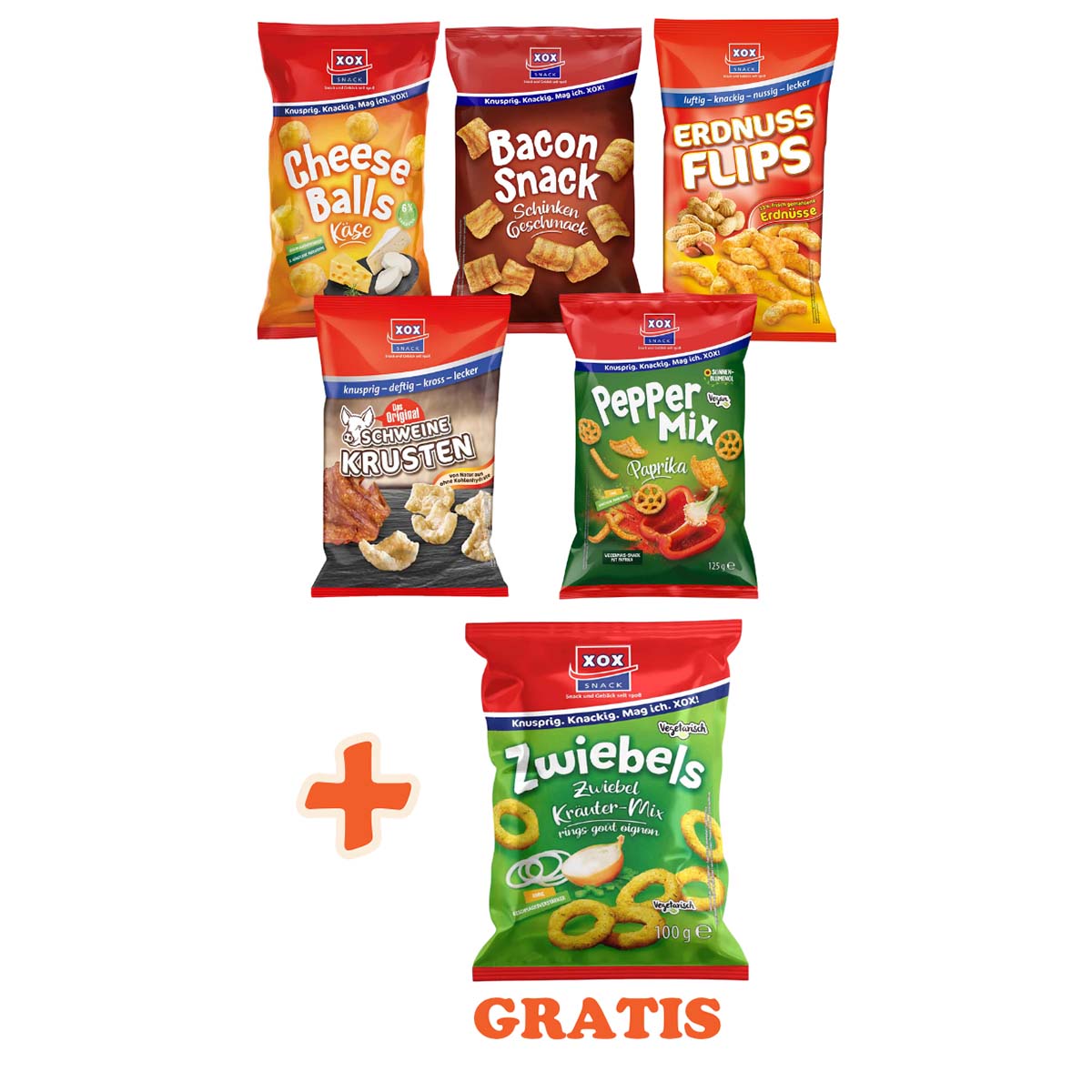 XOX Knabber Bundle (6 Artikel) 775 g