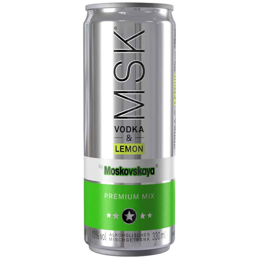 MSK Vodka & Lemon 10% 12 x 330ml