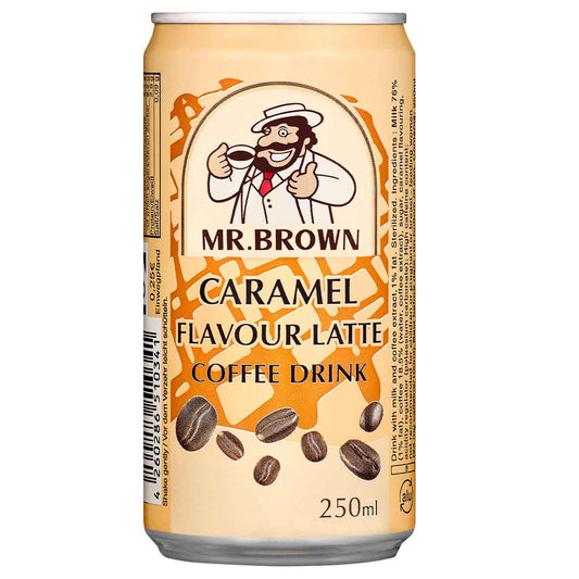 Mr. Brown Caramel Flavour Latte Coffee Drink 24 x 250 ml