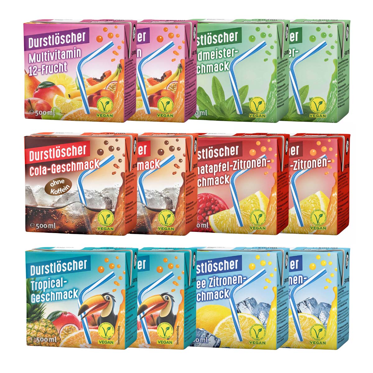 Durstlöscher Probierpaket 12 x 500 ml
