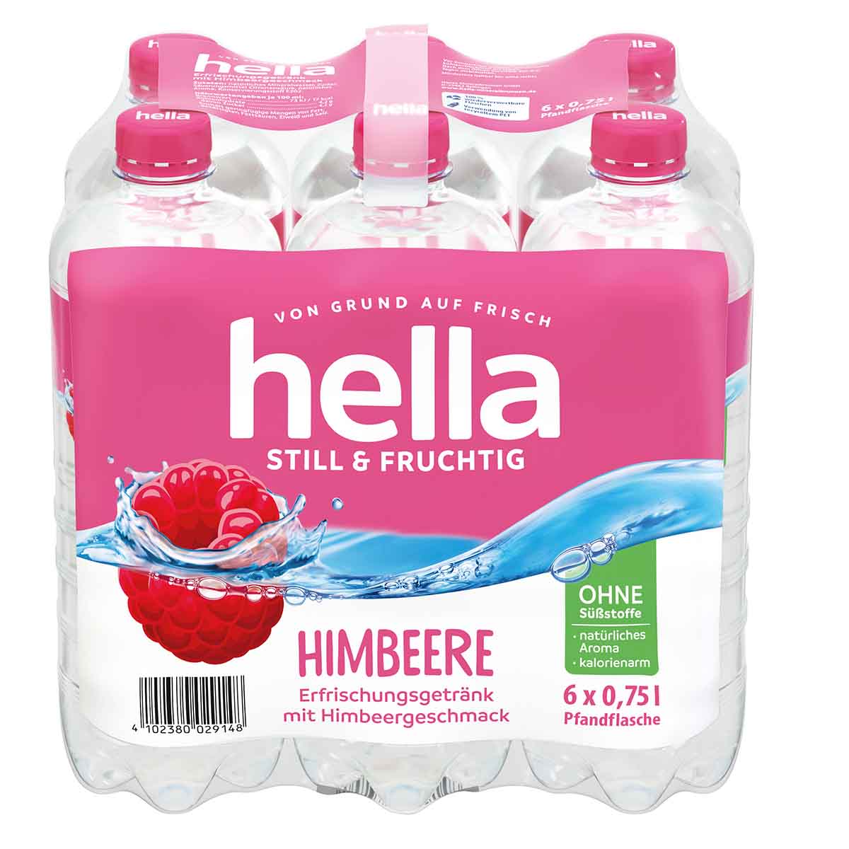 hella still & fruchtig Himbeer 6 x 750 ml