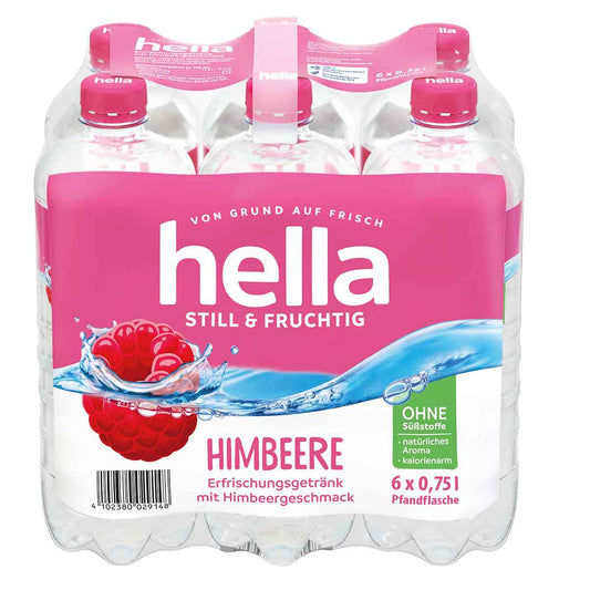 hella still & fruchtig Himbeer 6 x 750 ml