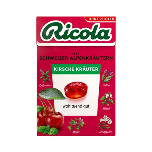 Ricola Kirsche Kräuter ohne Zucker Box 10 x 50 g
