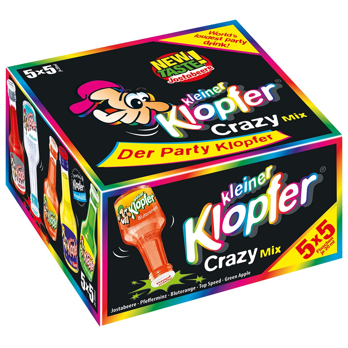 Kleiner Klopfer Crazy Mix 5 Sorten 15-16% vol. 25 x 0,02 l