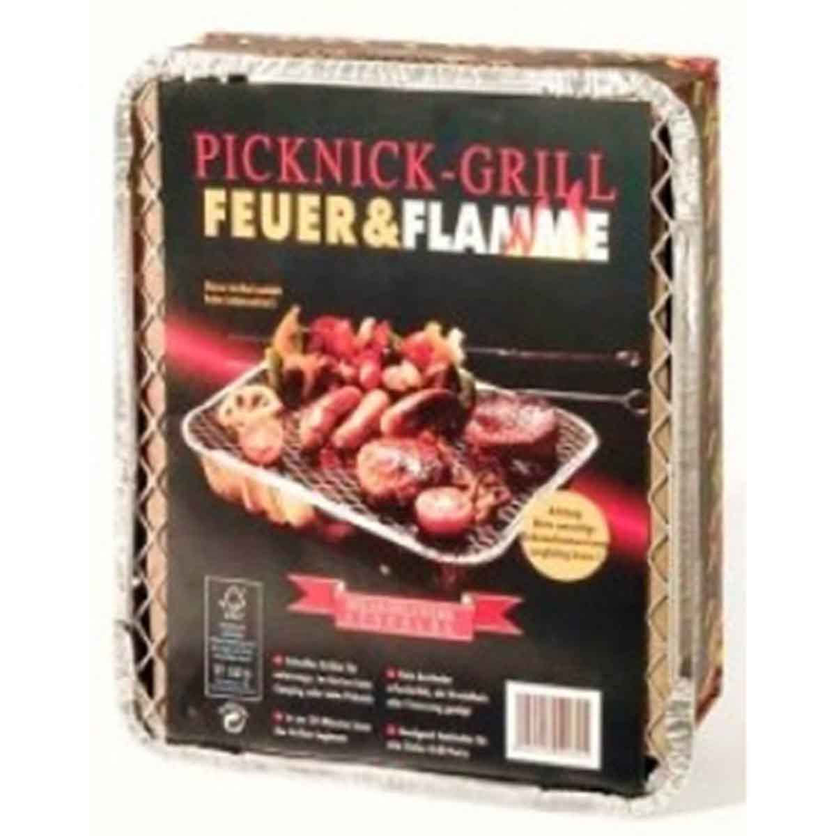 Picknick Grill Feuer & Flamme ca. 32x25cm 1 Stück