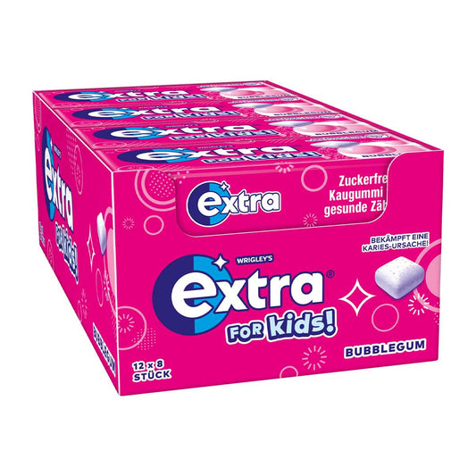 Wrigley's extra for Kids Bubblegum 8er 12 x 16,5 g