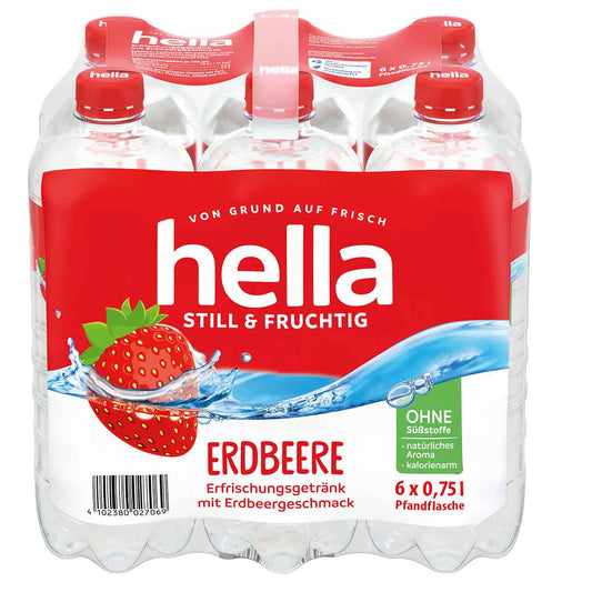 hella still & fruchtig Erdbeer 6 x 750 ml