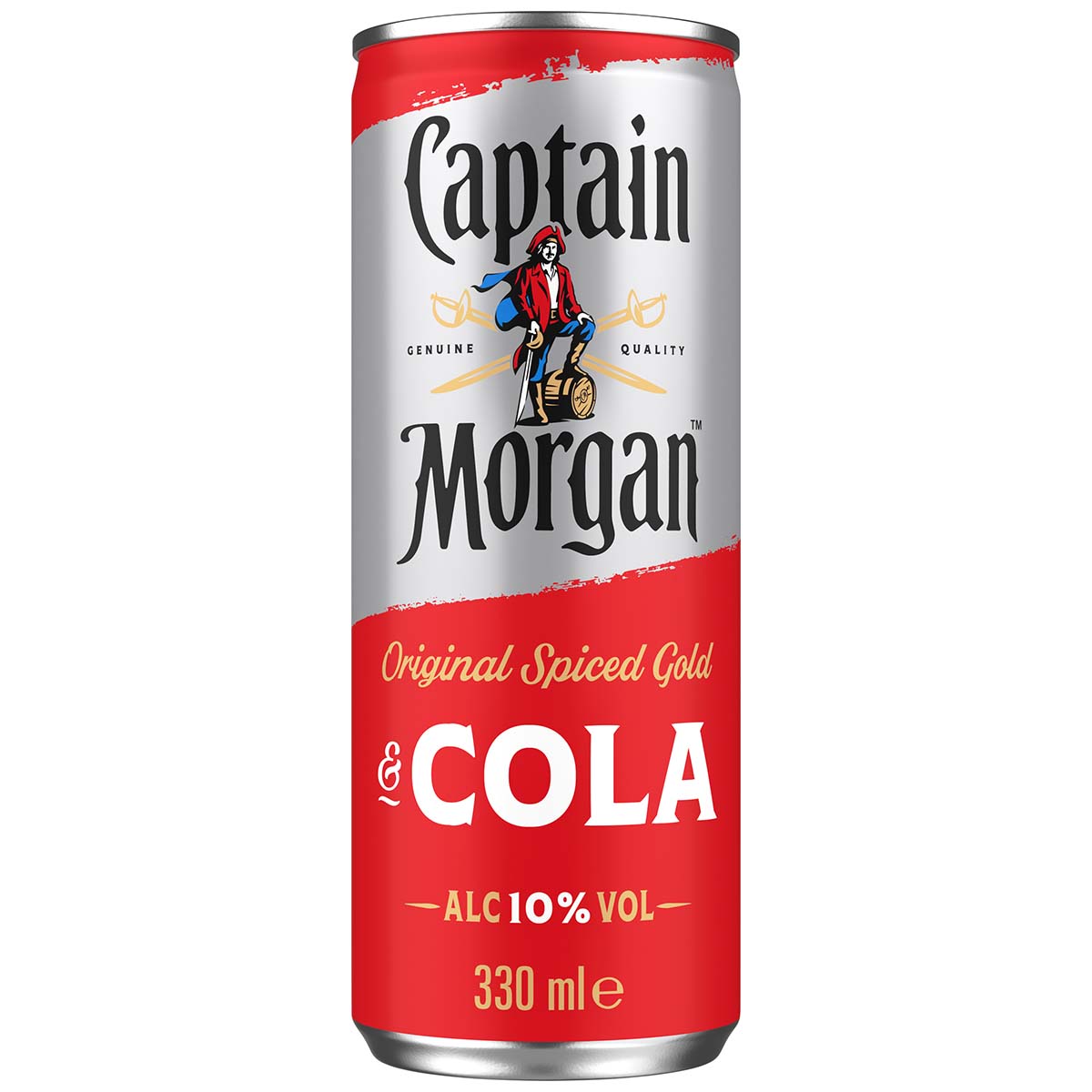 Captain Morgan & Cola 10% 12 x 330 ml