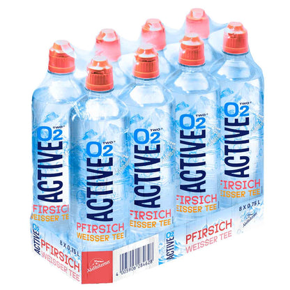 Active O2 Pfirsich Weisser Tee 8 x 750 ml