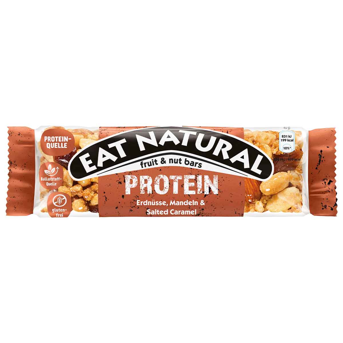 Eat Natural fruit & nut bars Protein - Erdnüsse, Mandeln & Salted Caramel 12 x 40 g