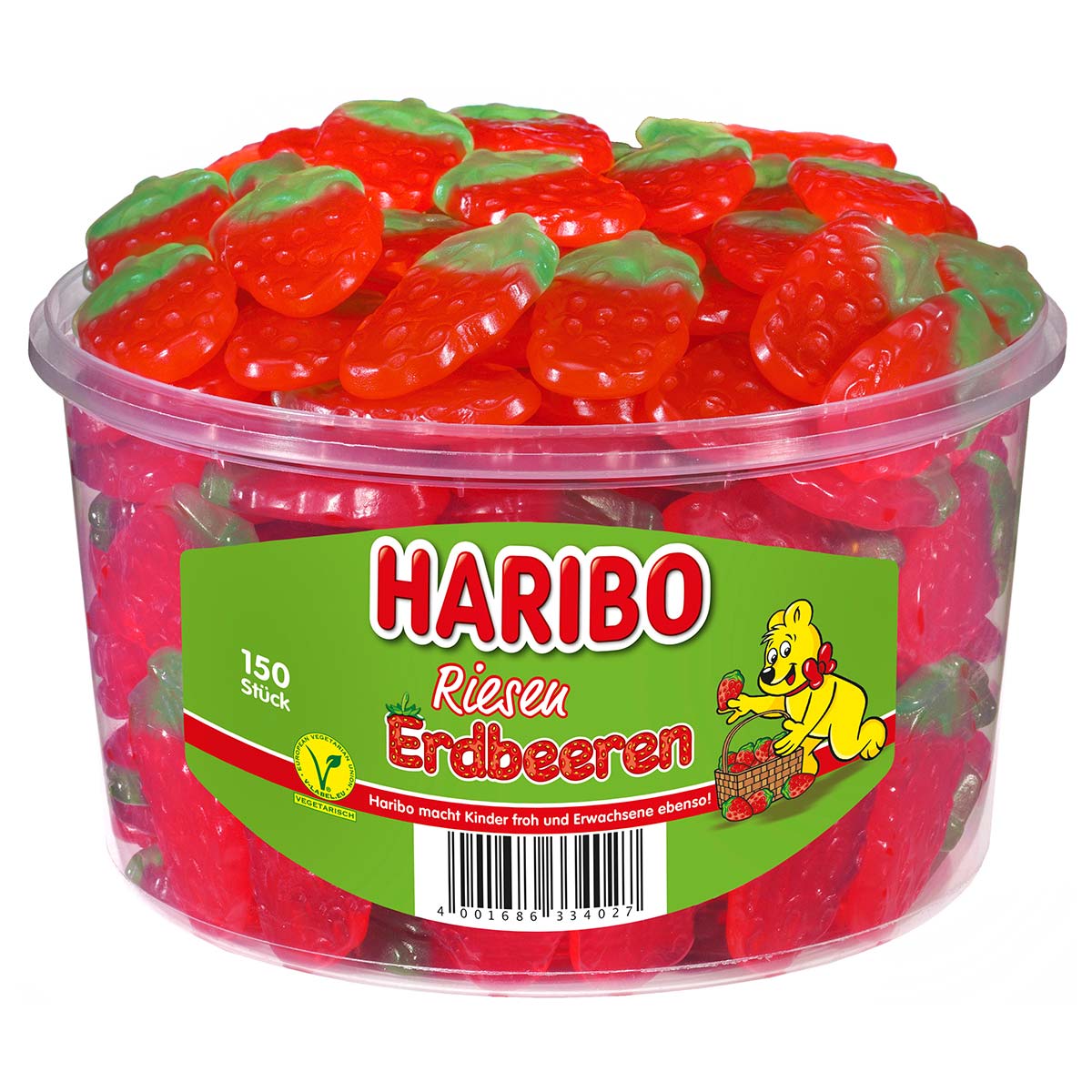 Haribo Riesen Erdbeeren 150 Stück 1,35 kg