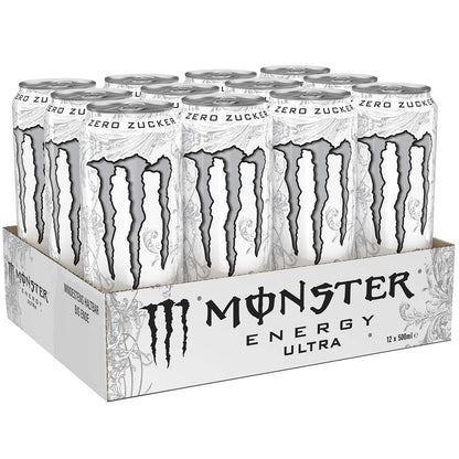 Monster Energy Ultra White zero Zucker 12 x 500 ml