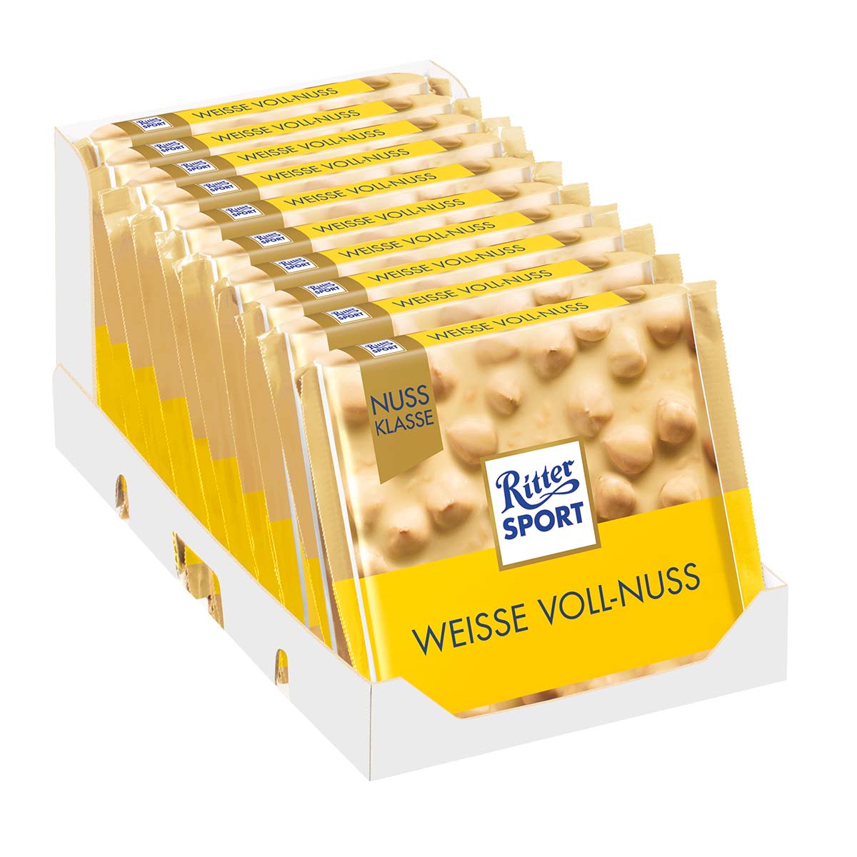 Ritter Sport Nussklasse Weisse Voll-Nuss 10 x 100 g