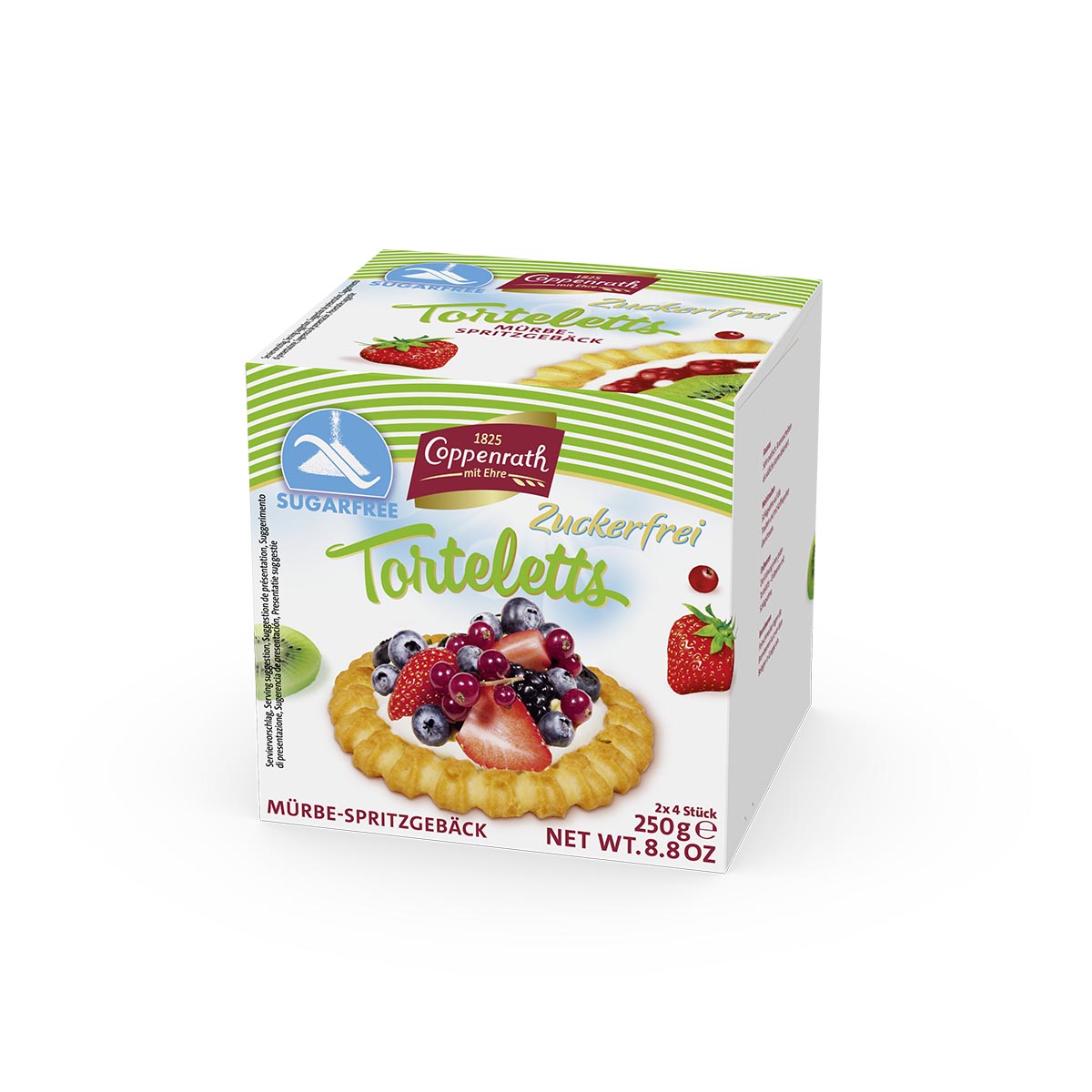 Coppenrath Torteletts Mürbe-Spritzgebäck zuckerfrei 250 g