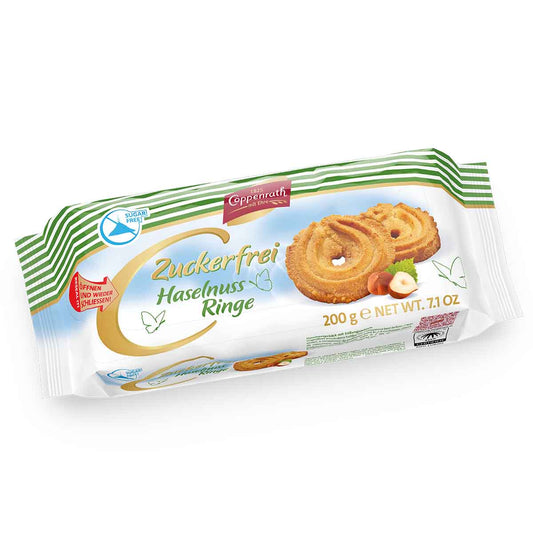 Coppenrath zuckerfrei Haselnuss Ringe 200 g
