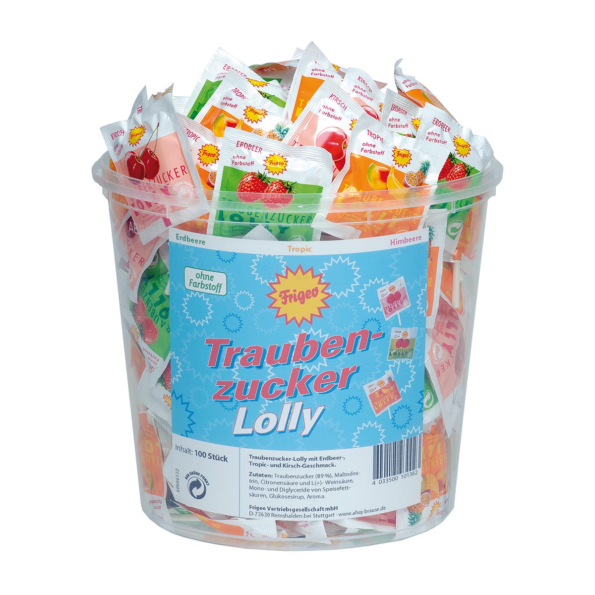 Frigeo Traubenzucker Lolly 100er 750 g