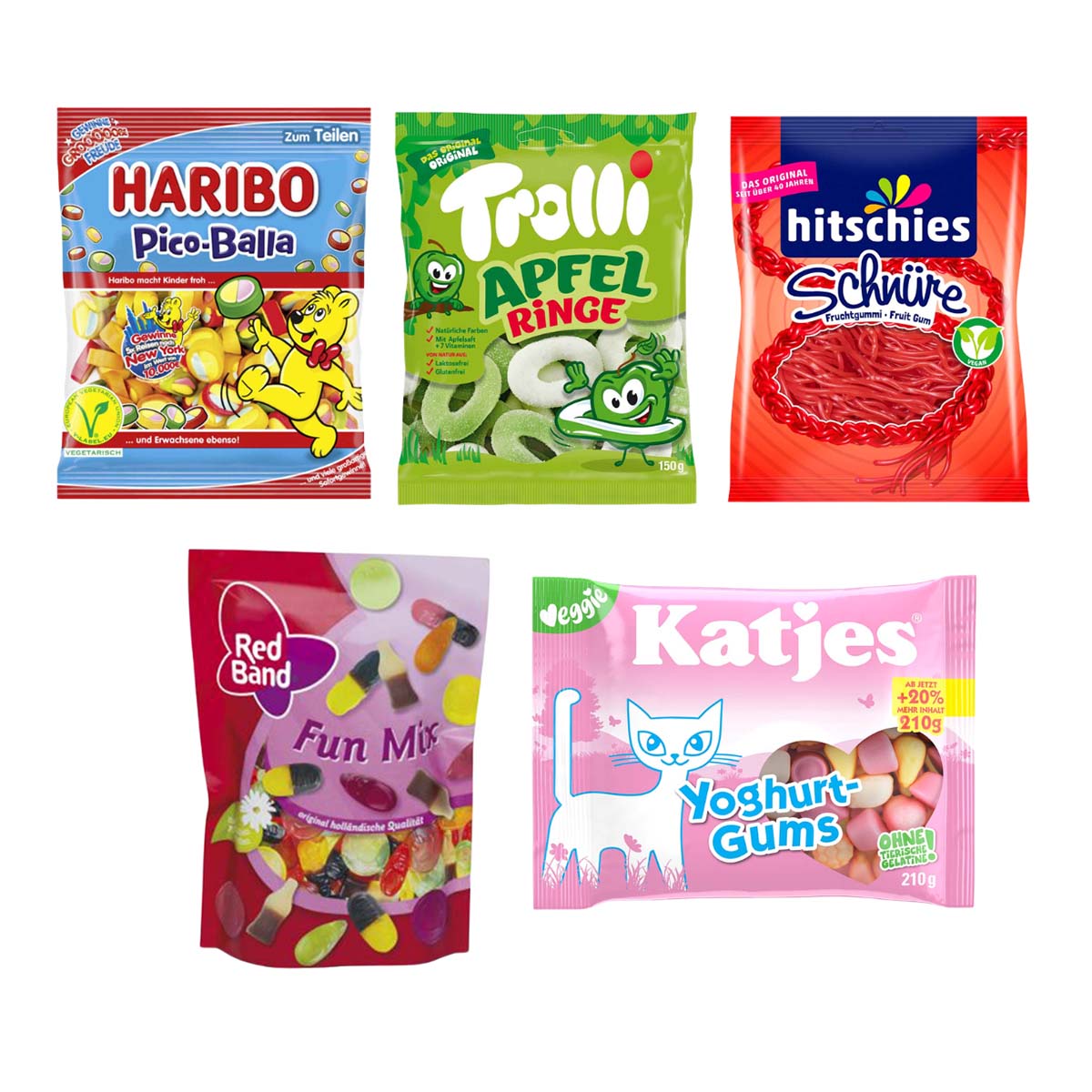 Fruchtgummi Bundle (5 Tüten) 845 g