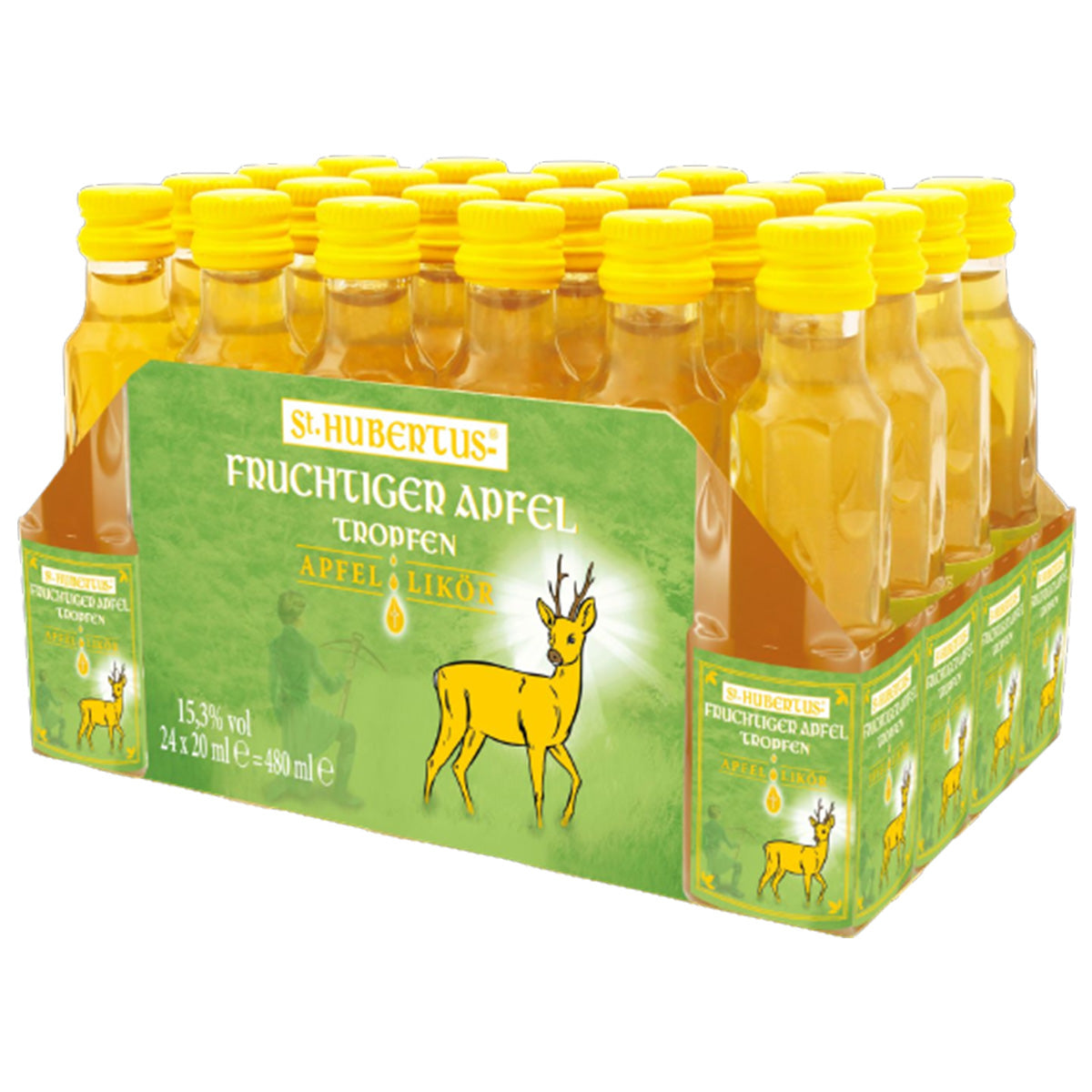 St. Hubertus Fruchtiger Apfel Tropfen 15,3% vol. 24 x 0,02 l