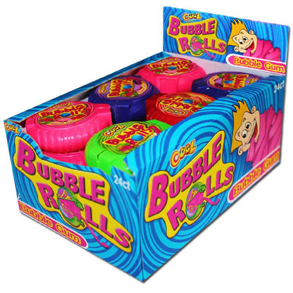 Bubble Rolls, Kaugummirollen 4fach sortiert 24 x 18 g