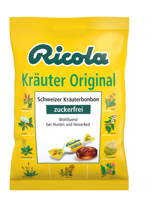 Ricola Kräuter Original zuckerfrei 18 x 75 g