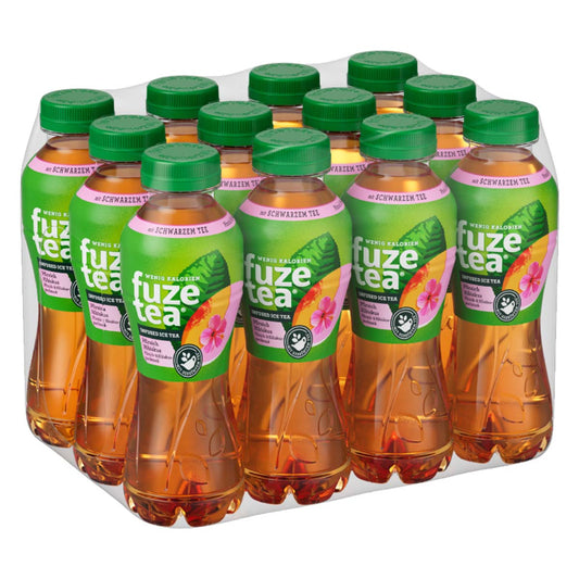 Fuze Tea Schwarzer Tee Hibiskus-Pfirsich 12 x 400 ml
