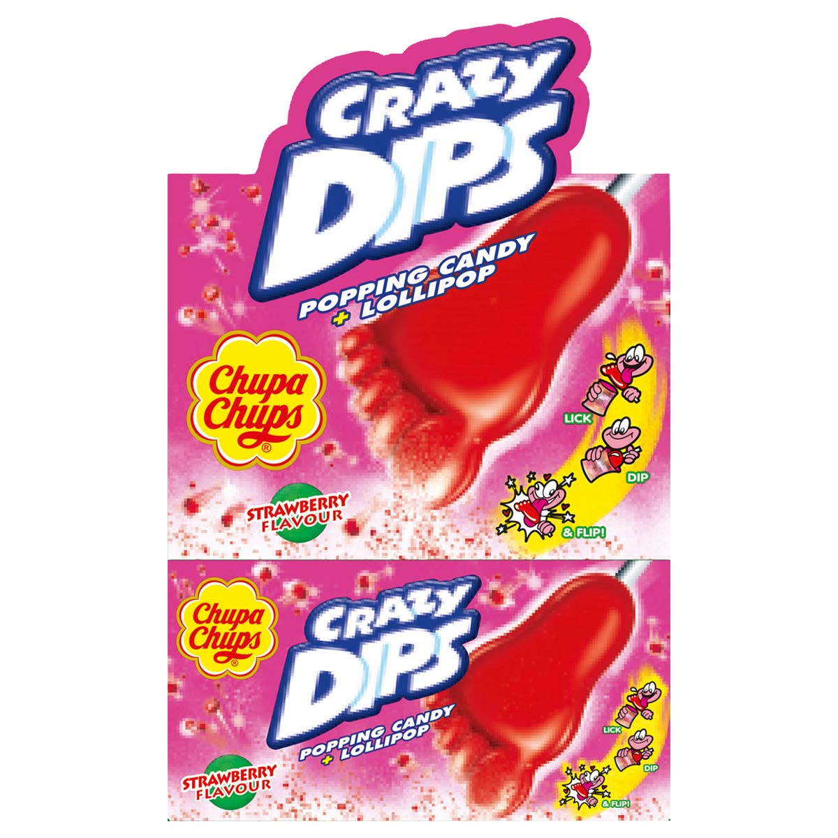 Chupa Chups Crazy Dips Erdbeer 24 x 14 g