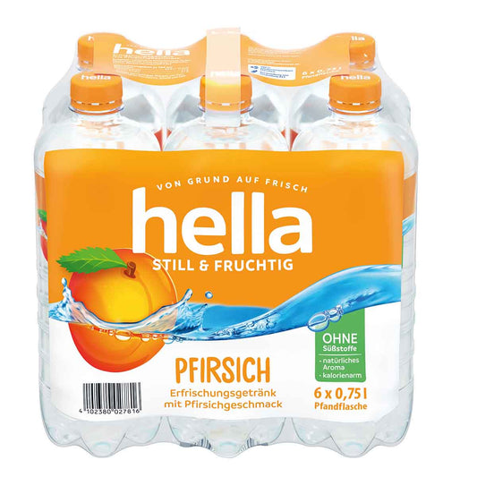 hella still & fruchtig Pfirsich 6 x 750 ml