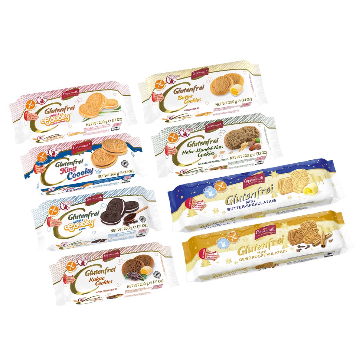 Coppenrath glutenfreies Keks- & Mini-Spekulatius Bundle (8 Artikel) 1,5 kg