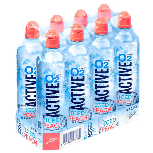 Active O2 Iced Peach 8 x 750 ml