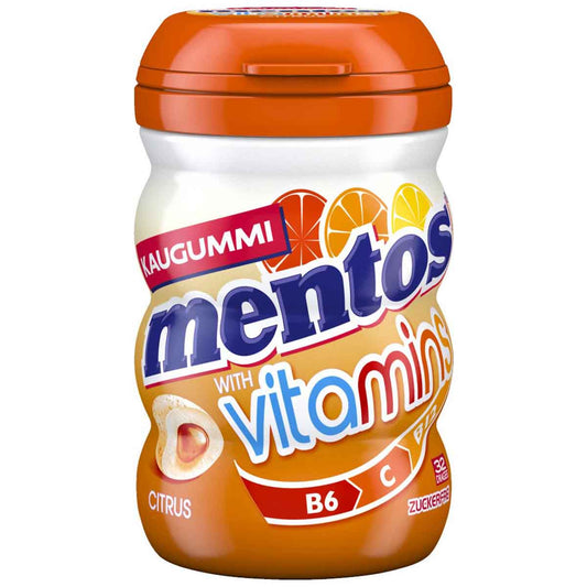 Mentos Vitamins Citrus Kaugummi zuckerfrei 6 x 35er 420 g