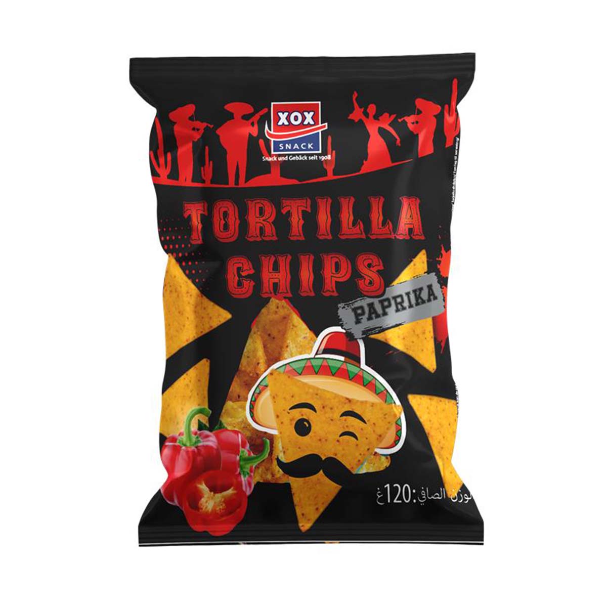 XOX Tortillas Chips Paprika 12 x 120 g