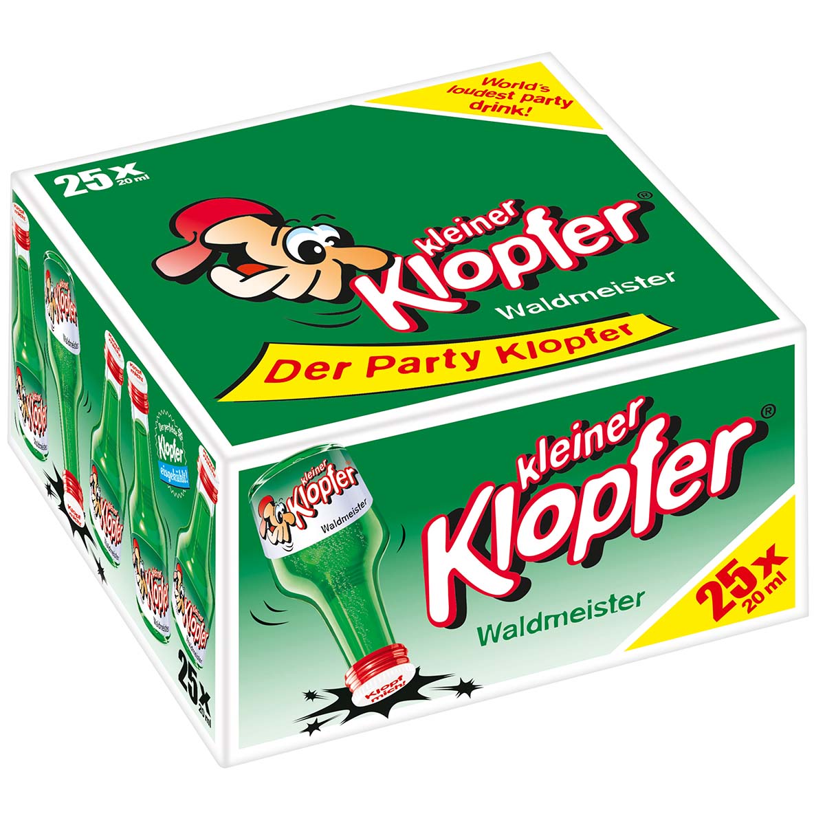 Kleiner Klopfer Waldmeister Vodka 16% 25 x 20 ml