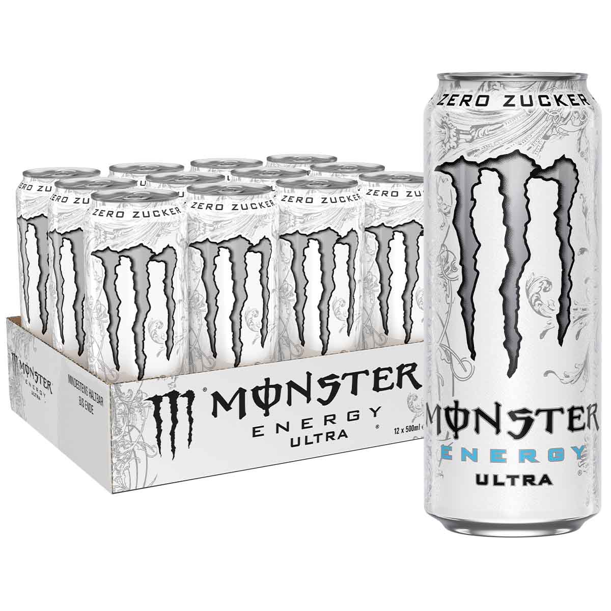 Monster Energy Ultra White zero Zucker 12 x 500 ml