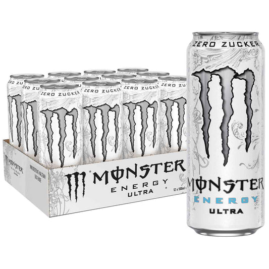 Monster Energy Ultra White zero Zucker 12 x 500 ml