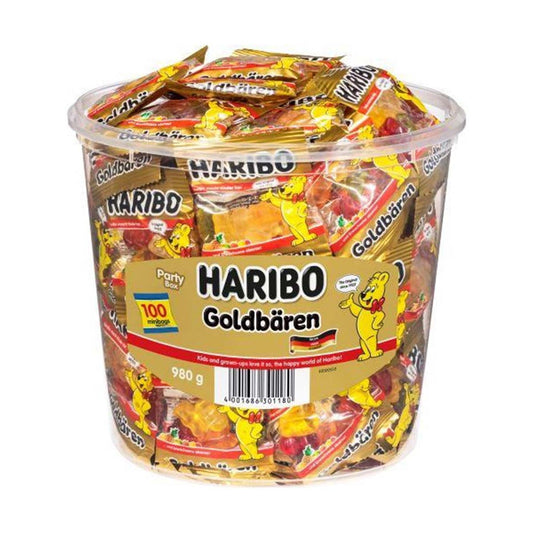 Haribo Goldbären Minibeutel Partybox 1 x 100 x 10 g