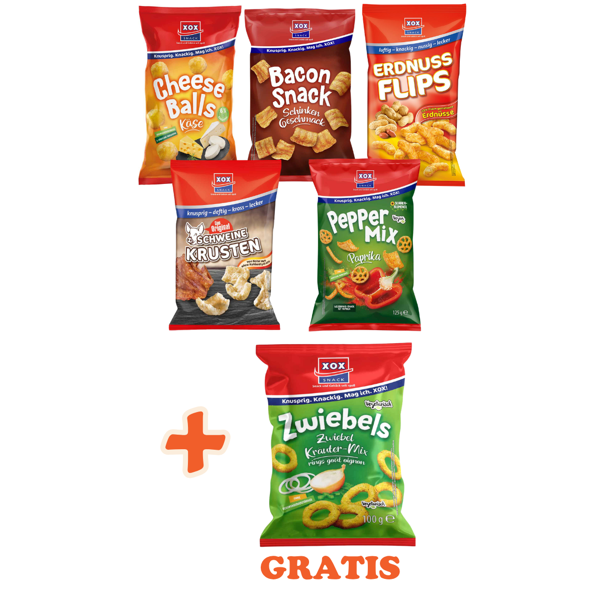 XOX Knabber Bundle (6 Artikel) 775 g