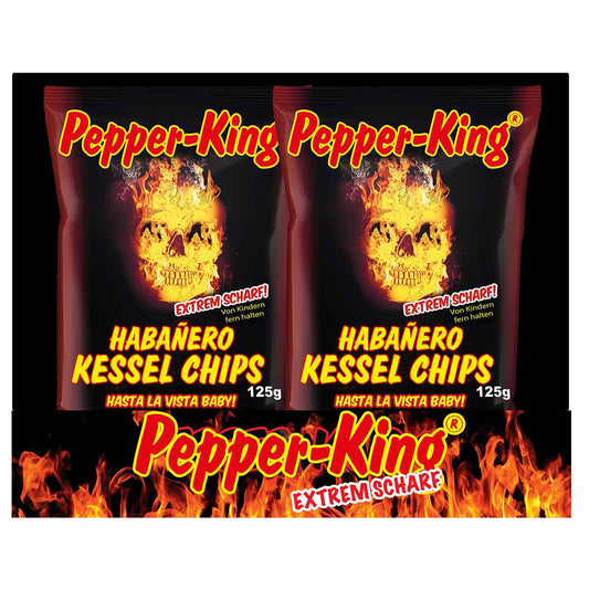 XOX Pepper-King Habanero-Chili Kessel Chips 10 x 125 g